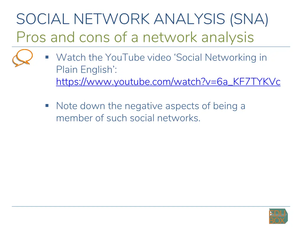 social network analysis sna pros and cons 2