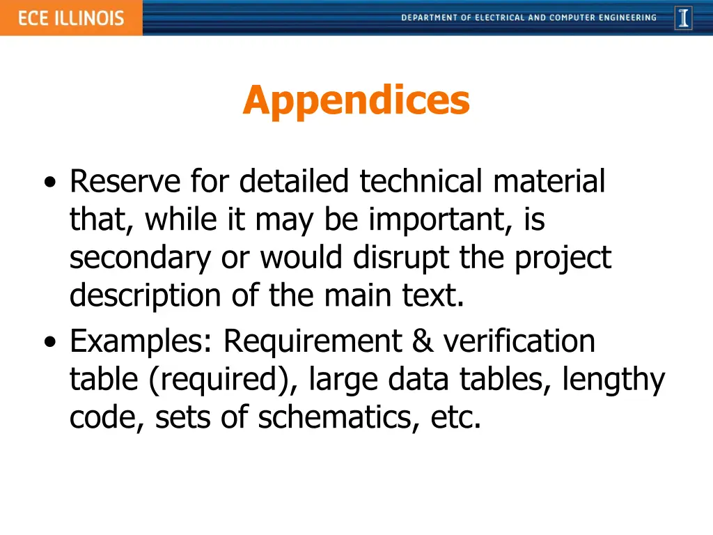 appendices