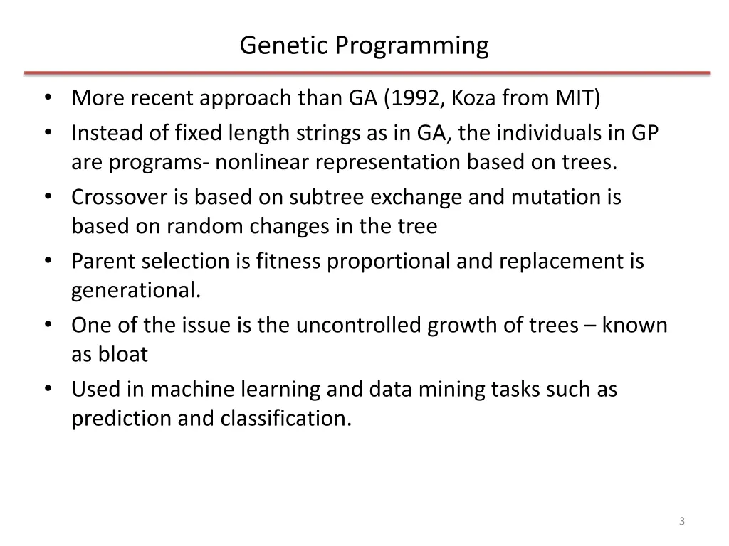 genetic programming