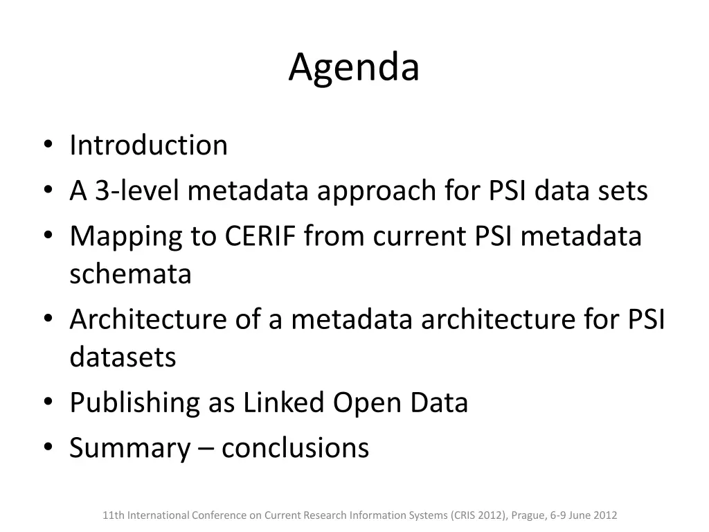 agenda