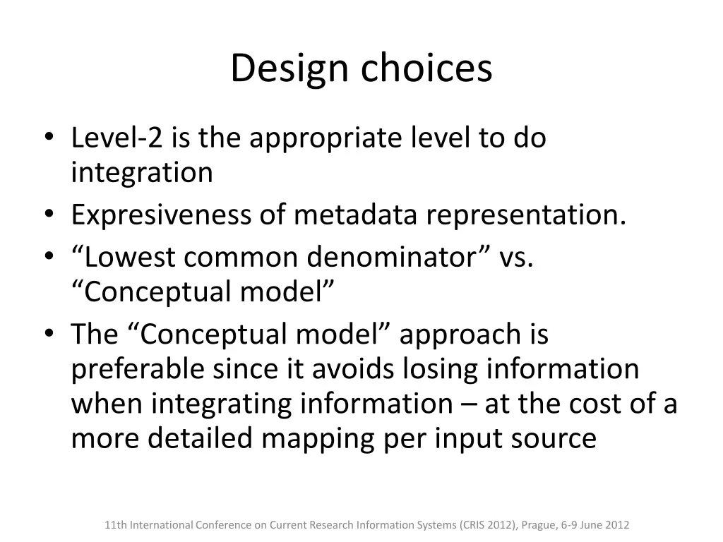 design choices