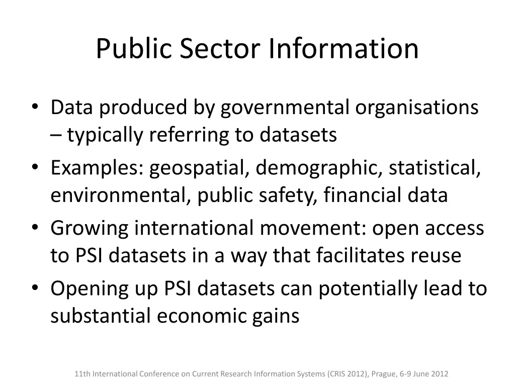 public sector information