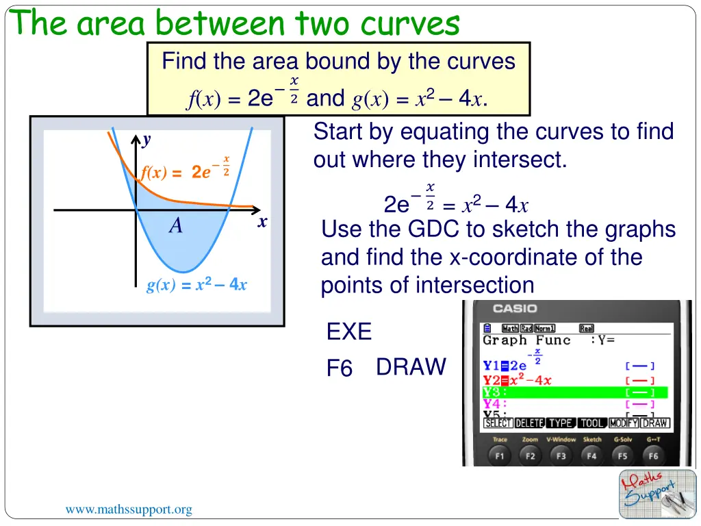 the area between two curves 1