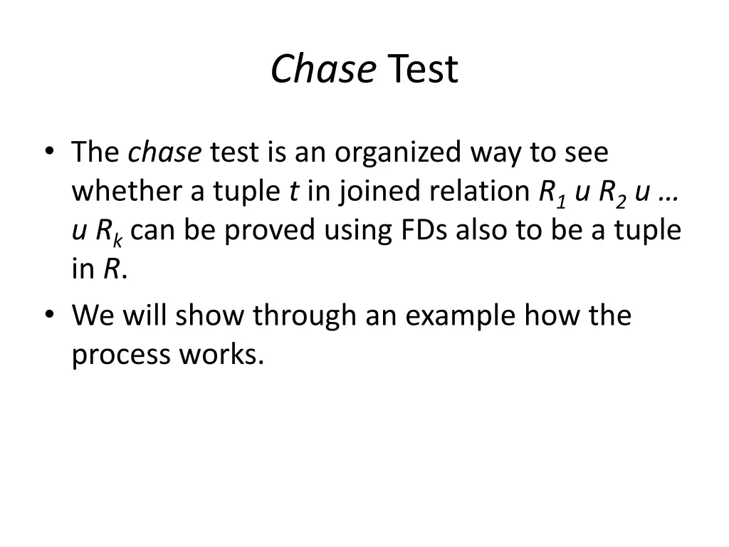 chase test