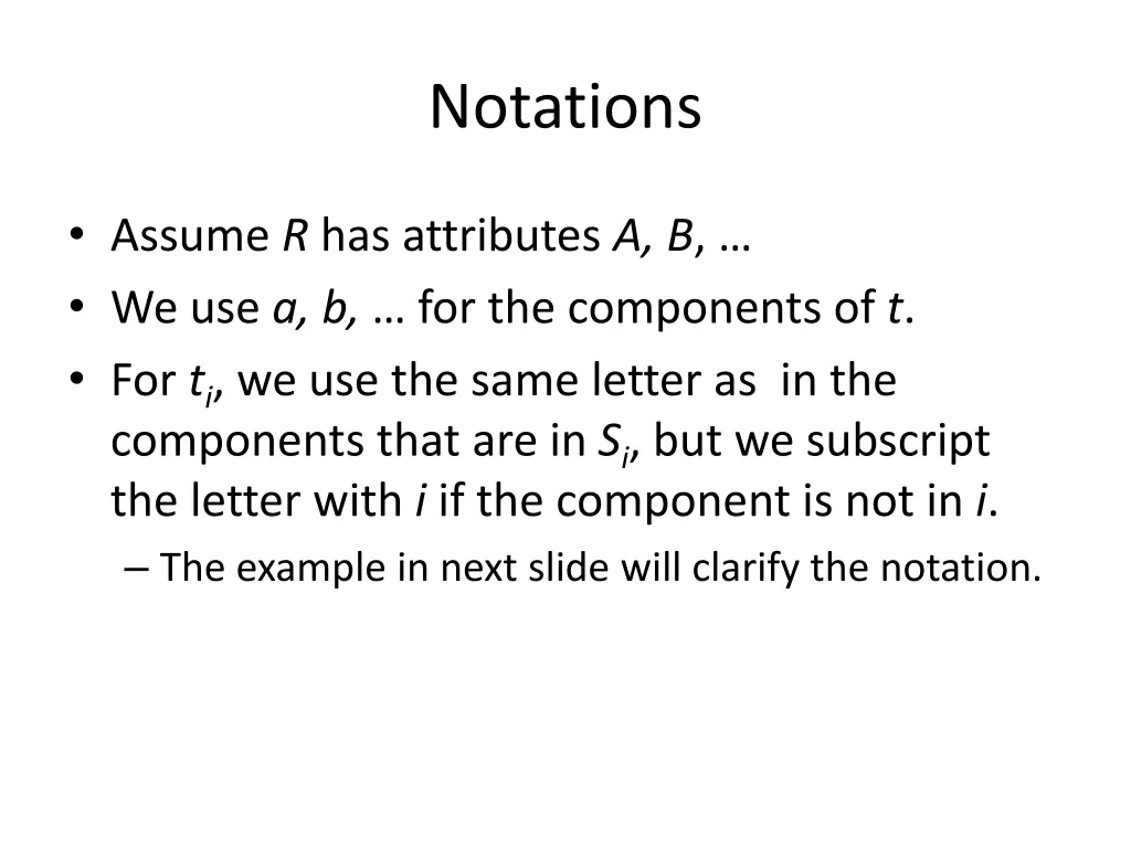 notations