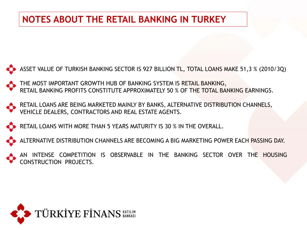 notes about the retail banking in turkey