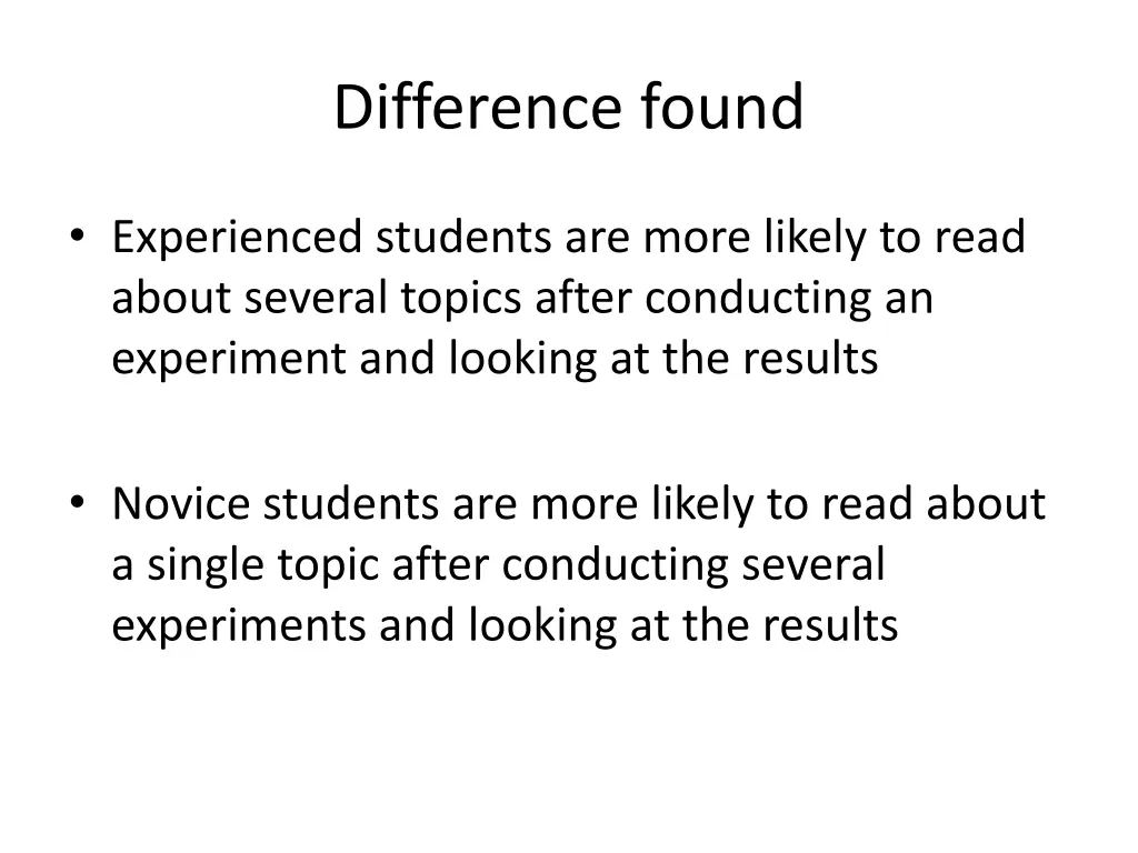 difference found
