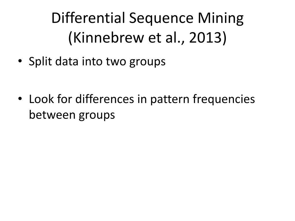 differential sequence mining kinnebrew et al 2013