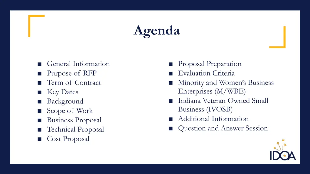 agenda