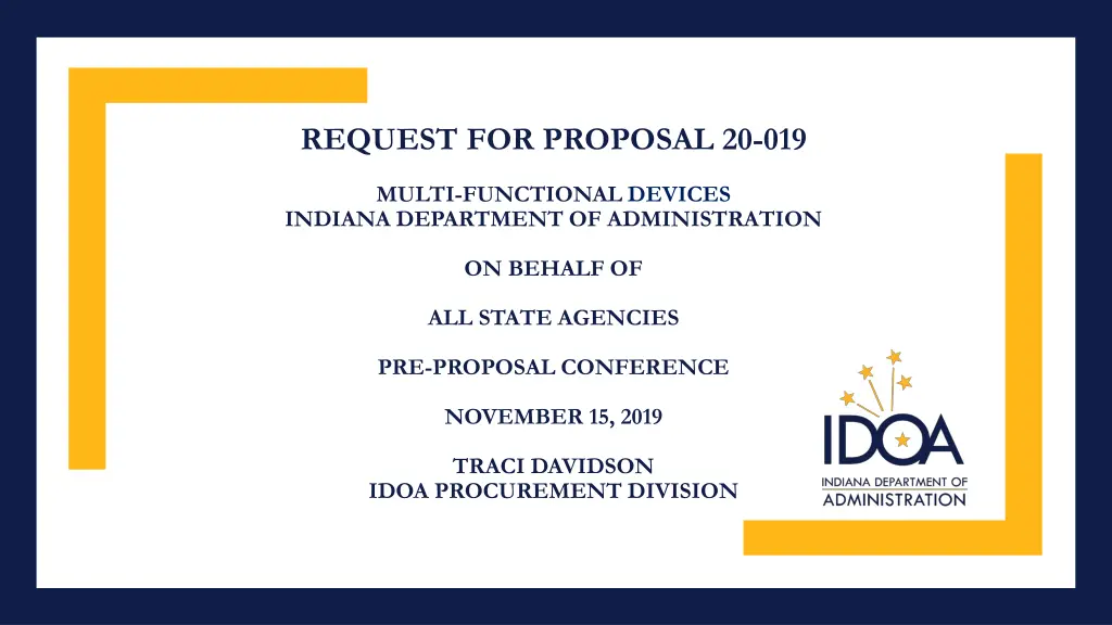 request for proposal 20 019