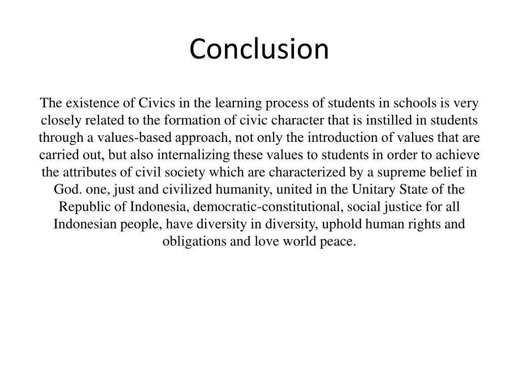 conclusion