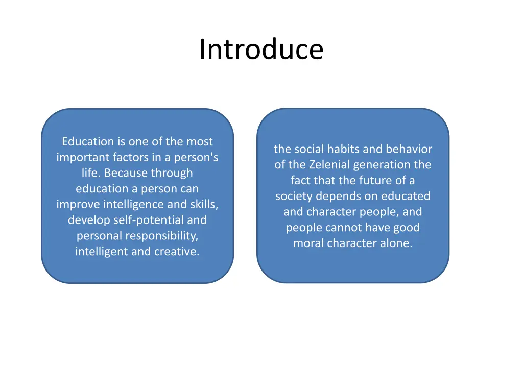introduce
