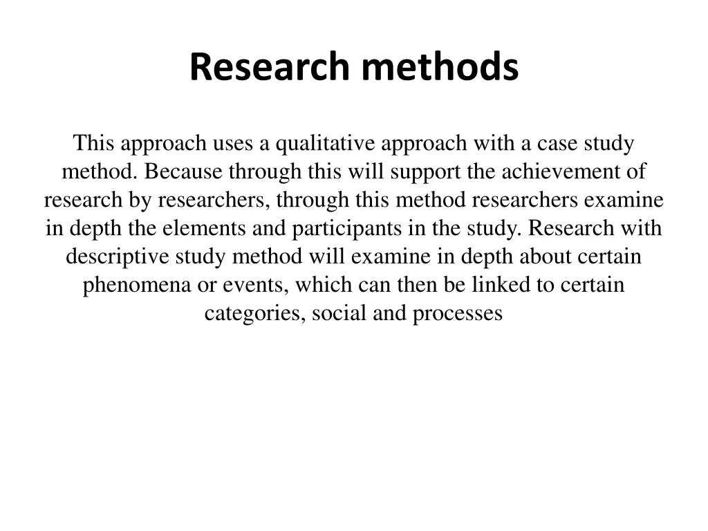 research methods