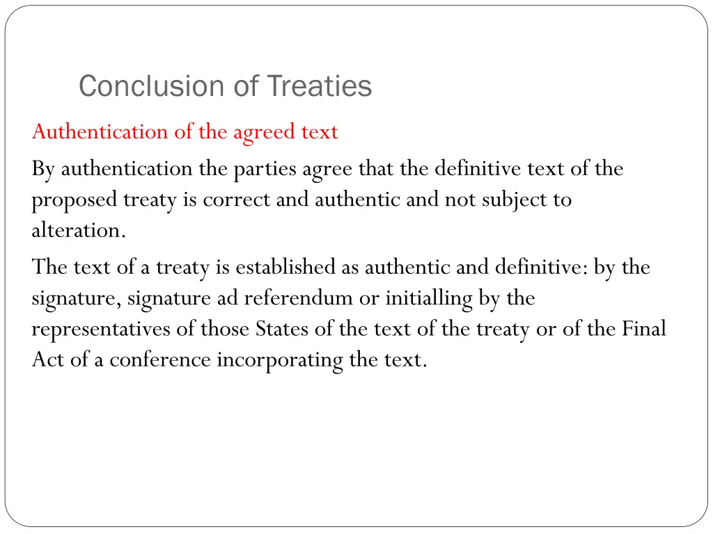 conclusion of treaties 2
