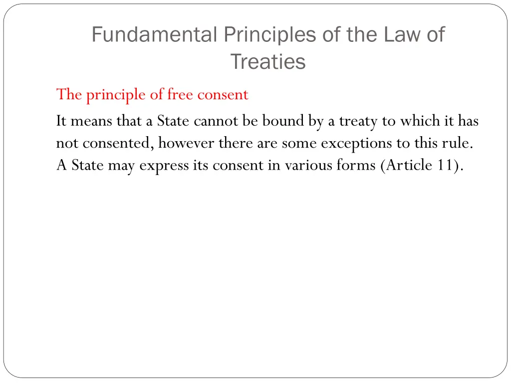 fundamental principles of the law of treaties