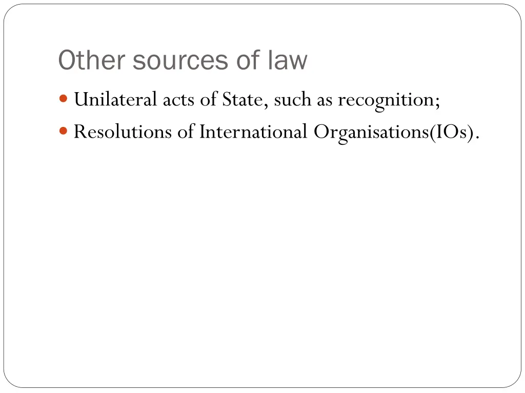 other sources of law