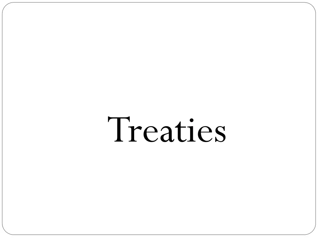 treaties