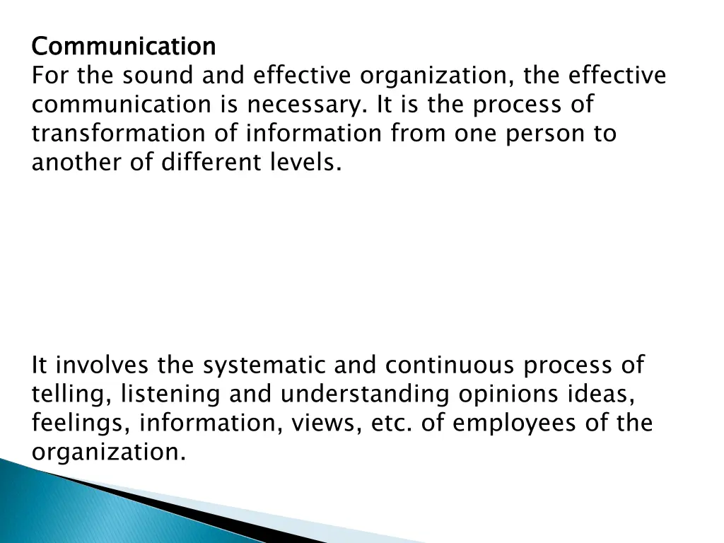communication for the sound and effective