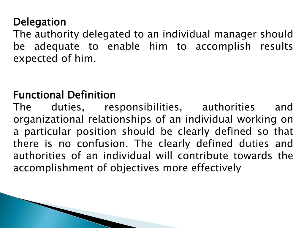 delegation the authority delegated