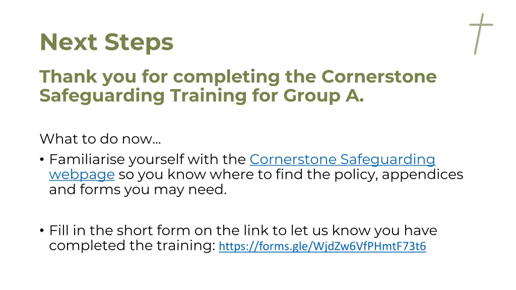 next steps