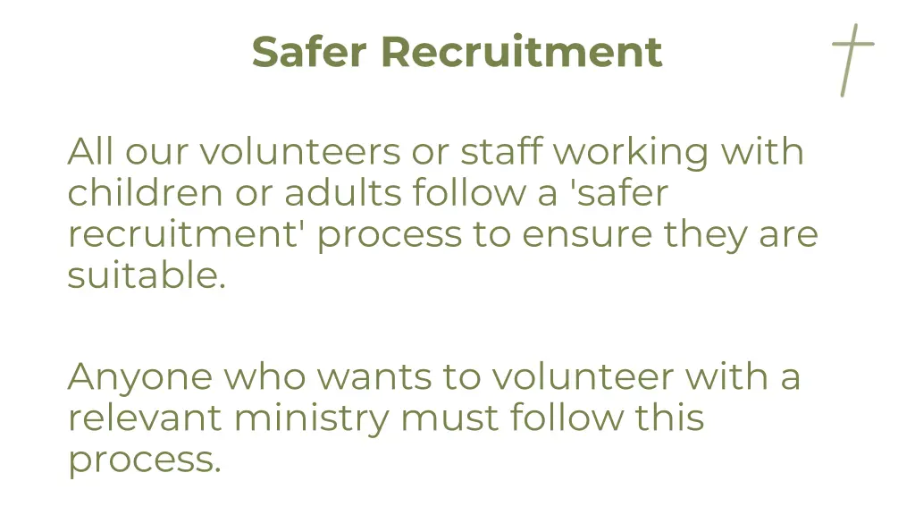 safer recruitment