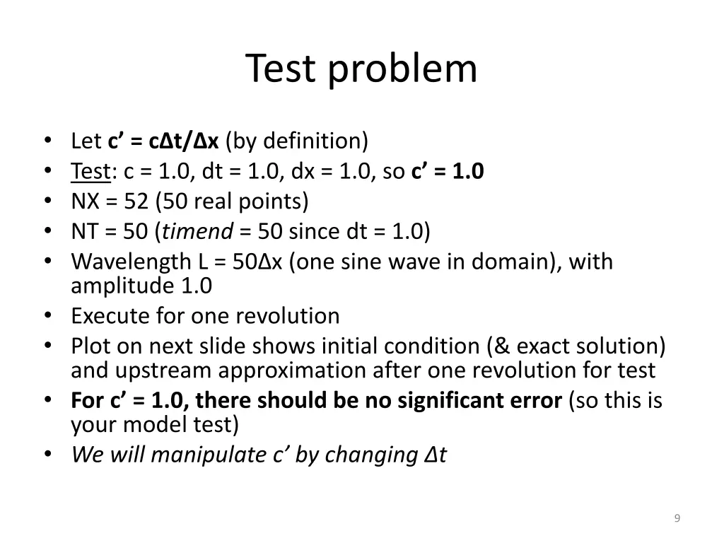 test problem