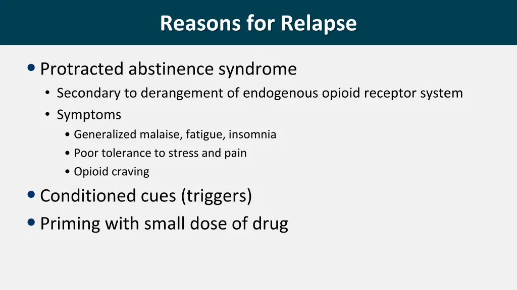reasons for relapse