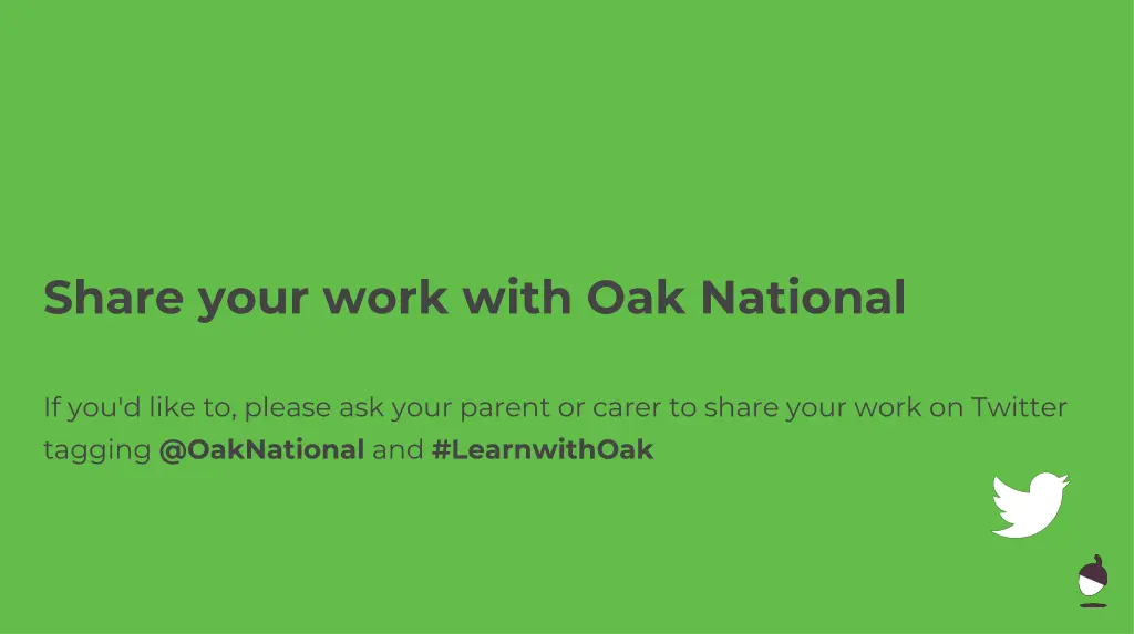 share your work with oak national