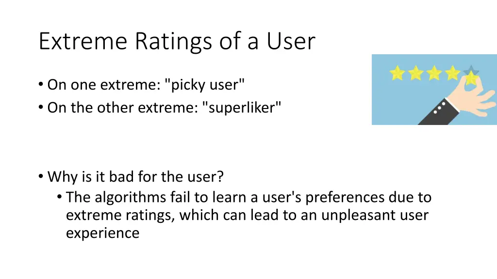 extreme ratings of a user