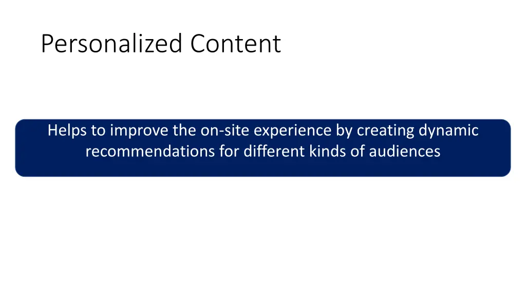 personalized content