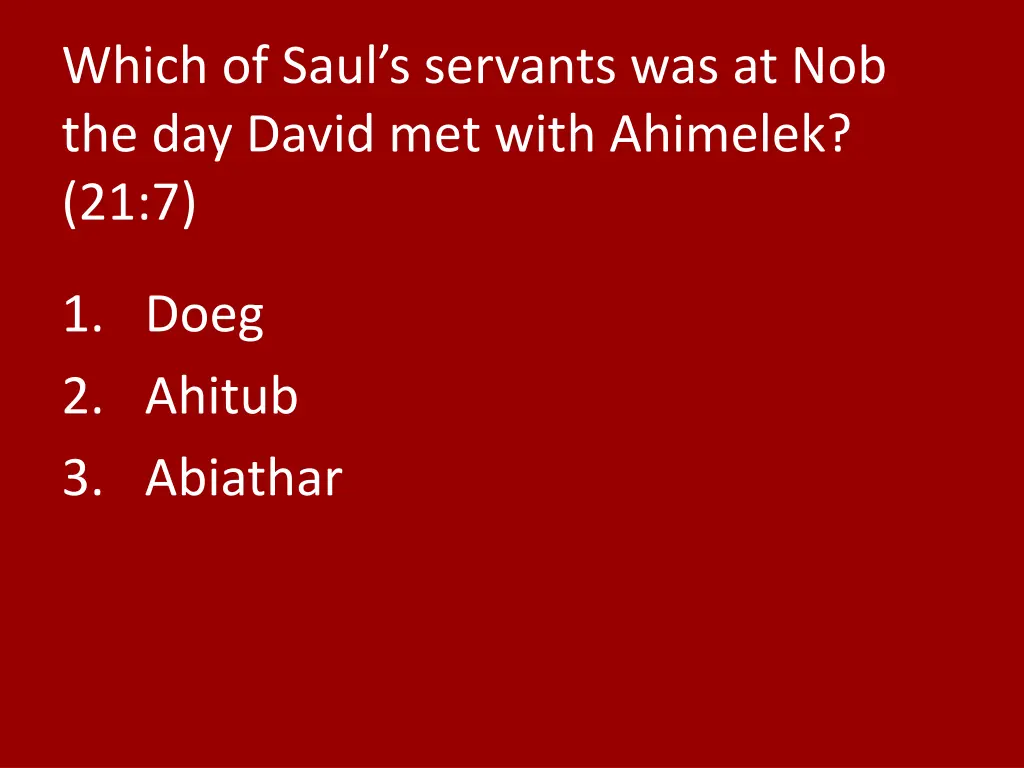 which of saul s servants was at nob the day david