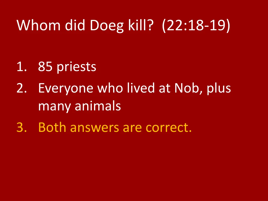 whom did doeg kill 22 18 19 1