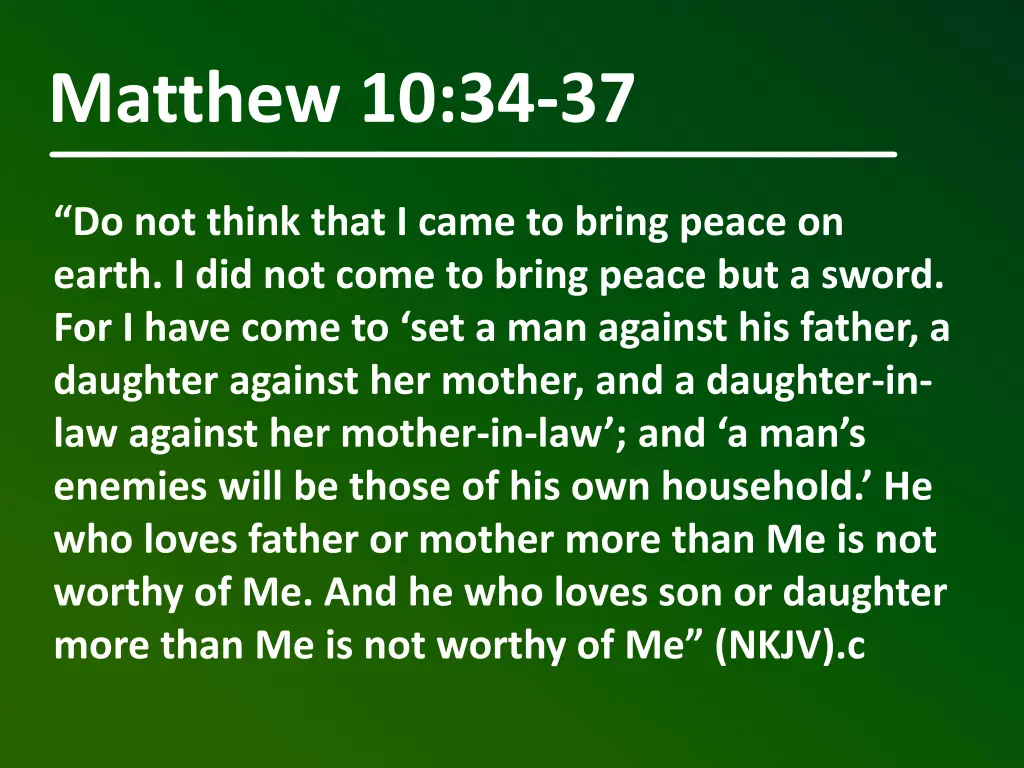 matthew 10 34 37