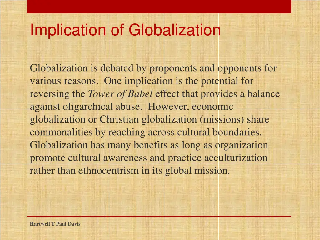 implication of globalization