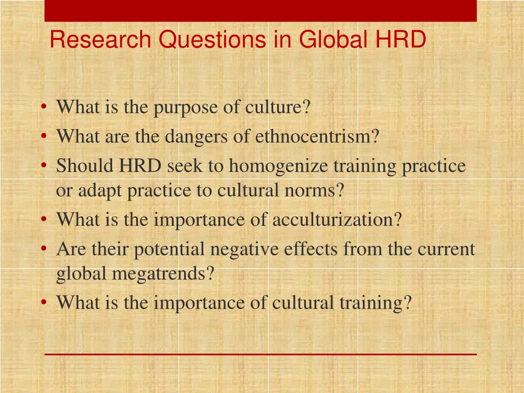 research questions in global hrd