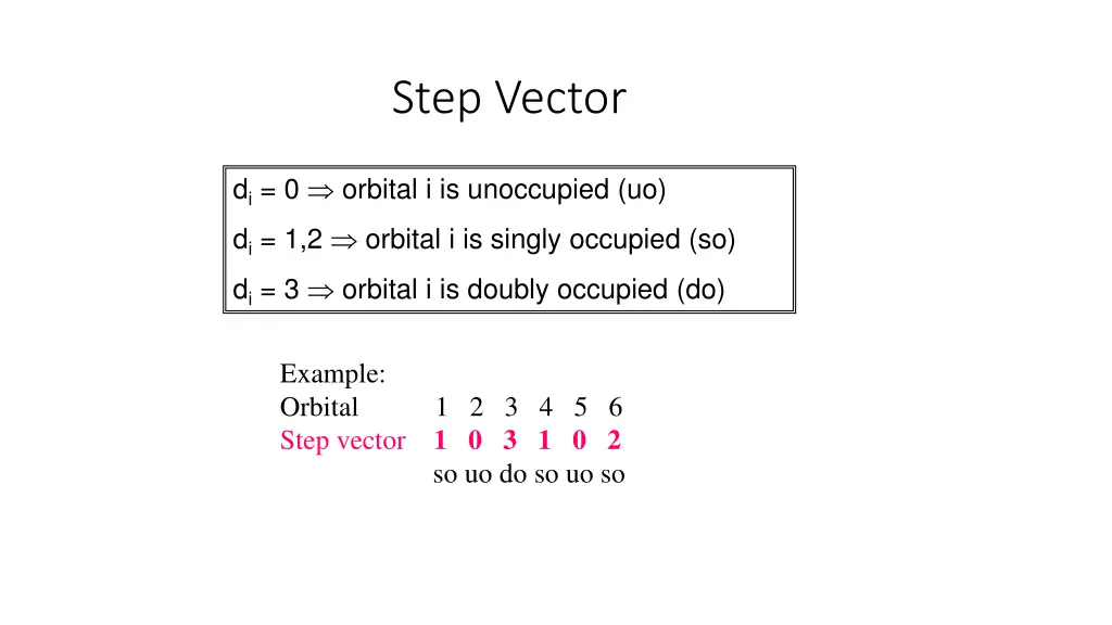 step vector