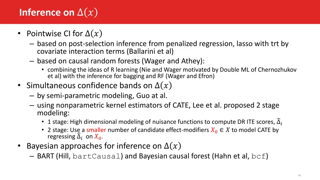 inference on