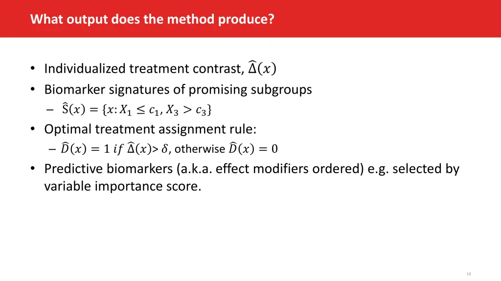 what output does the method produce