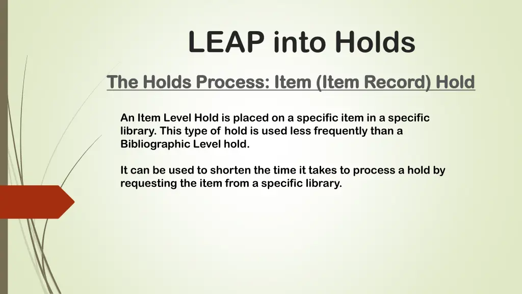 leap into holds 9