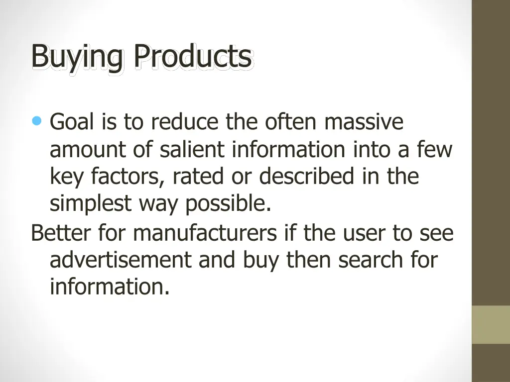 buying products