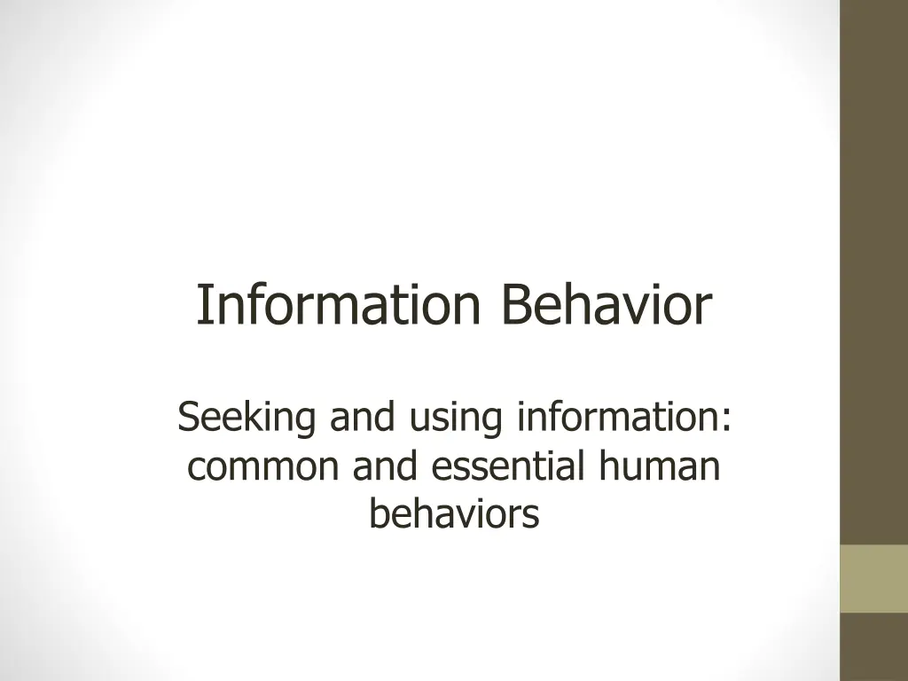information behavior