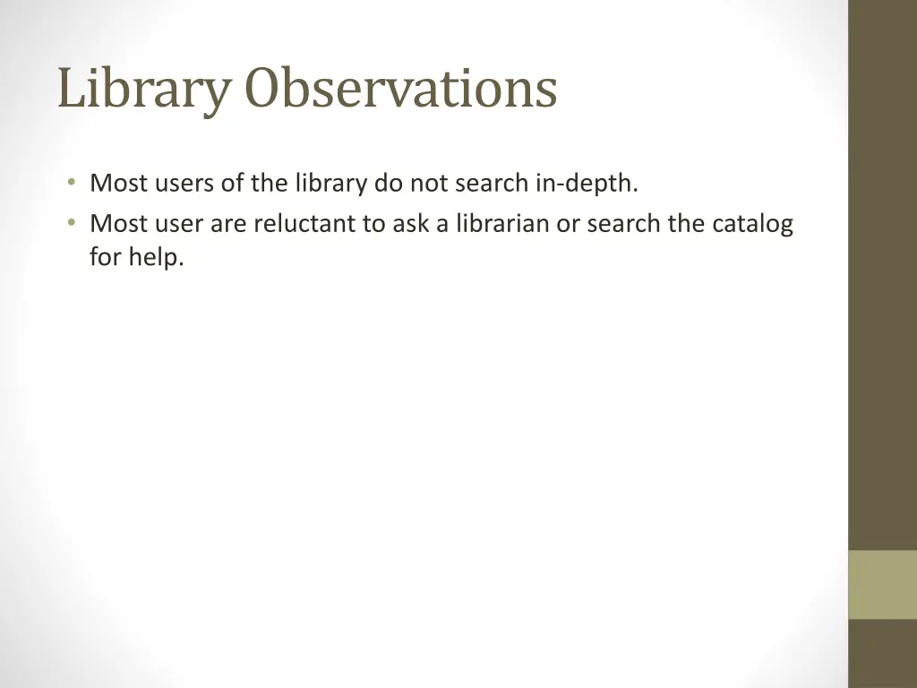 library observations