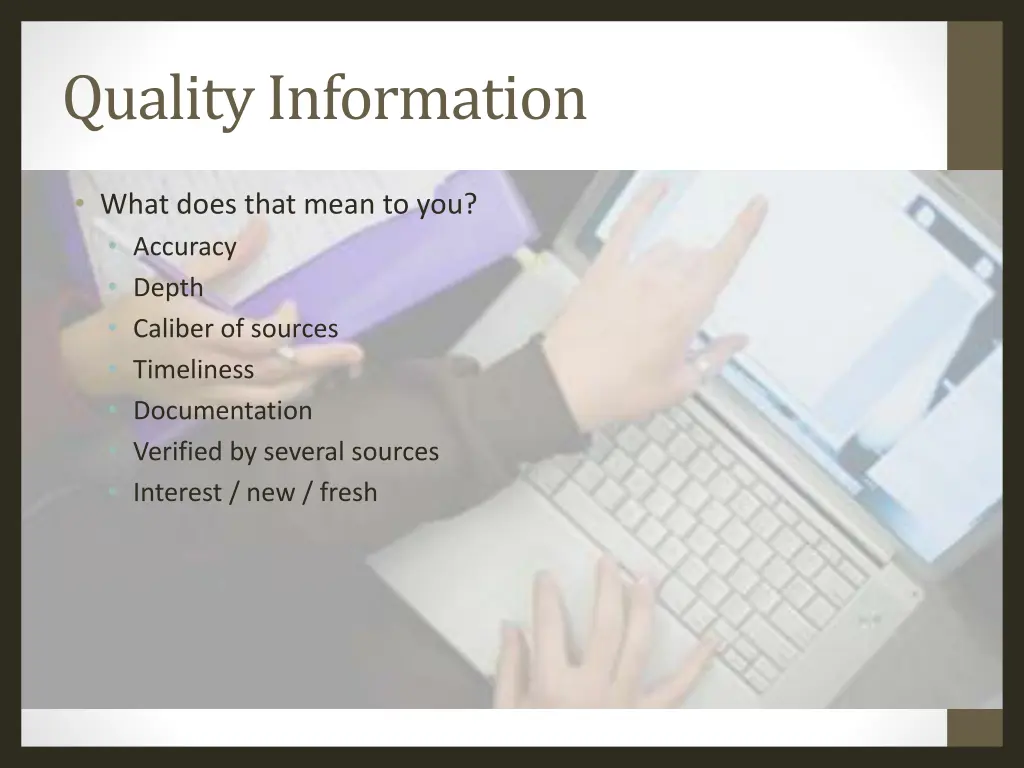 quality information