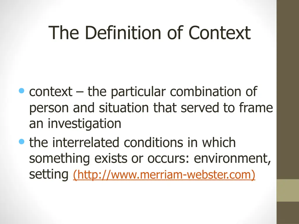 the definition of context