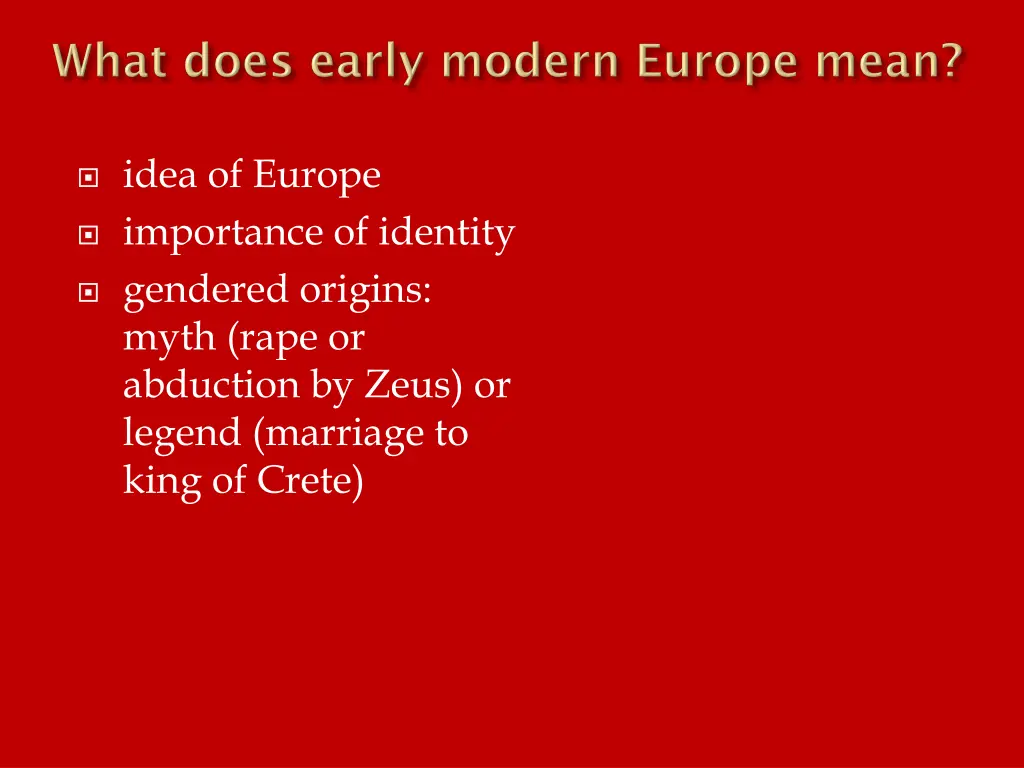 idea of europe importance of identity gendered