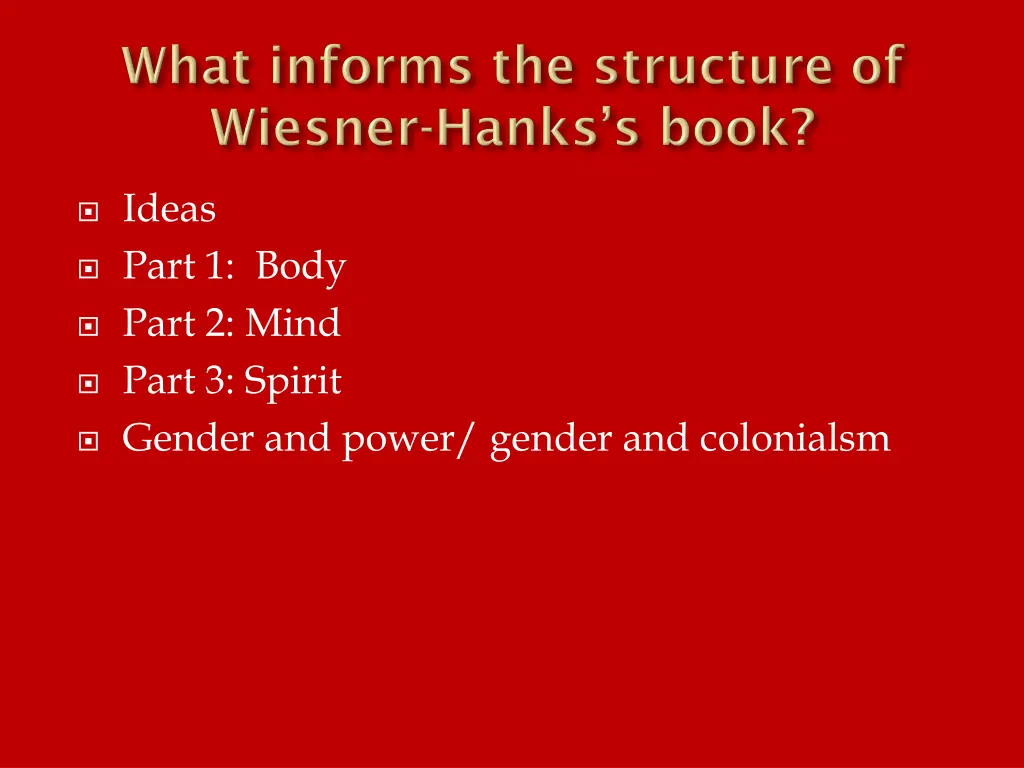 ideas part 1 body part 2 mind part 3 spirit