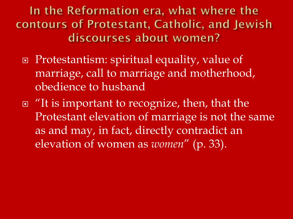 protestantism spiritual equality value