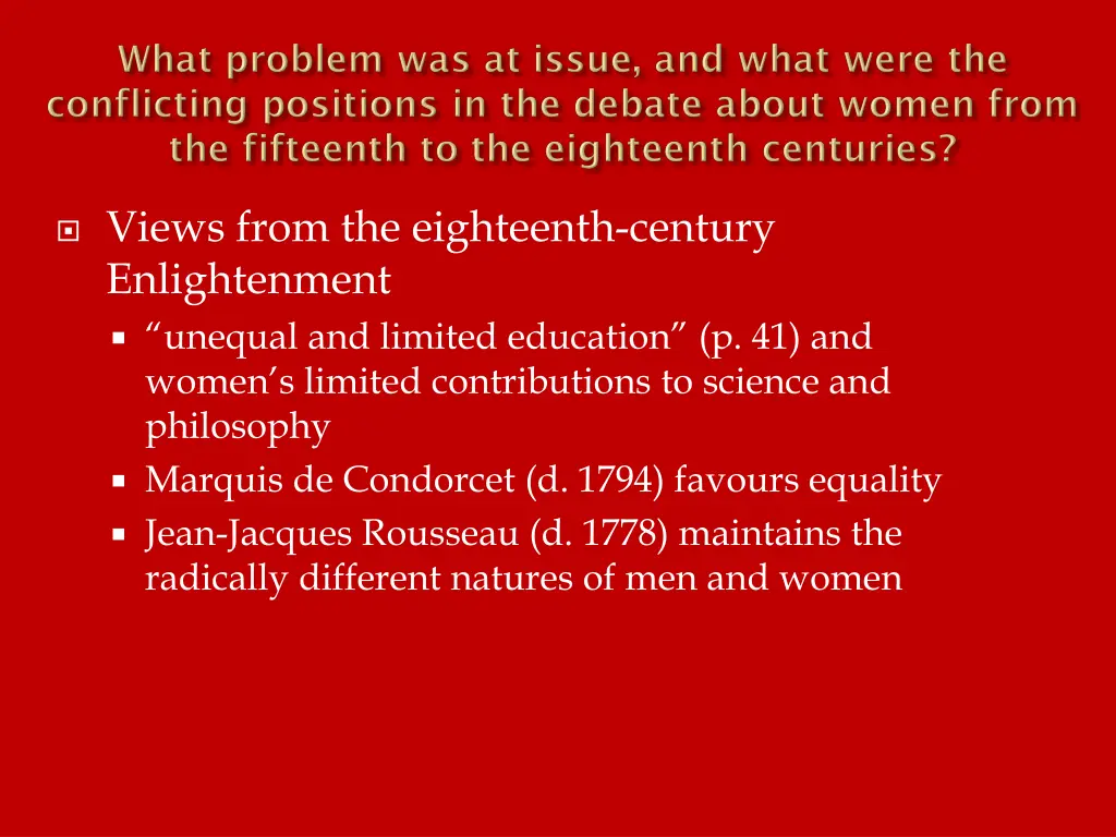 views from the eighteenth century enlightenment