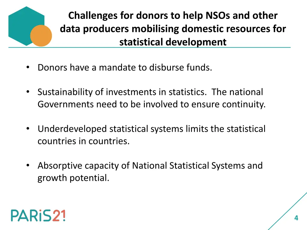 challenges for donors to help nsos and other data