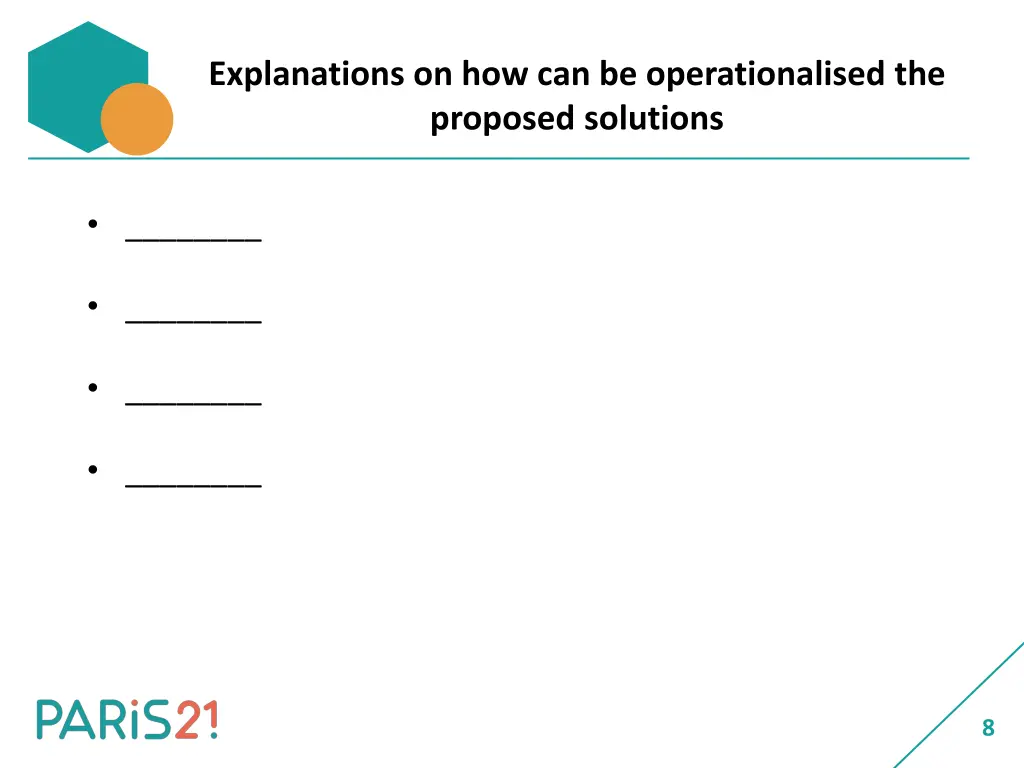 explanations on how can be operationalised